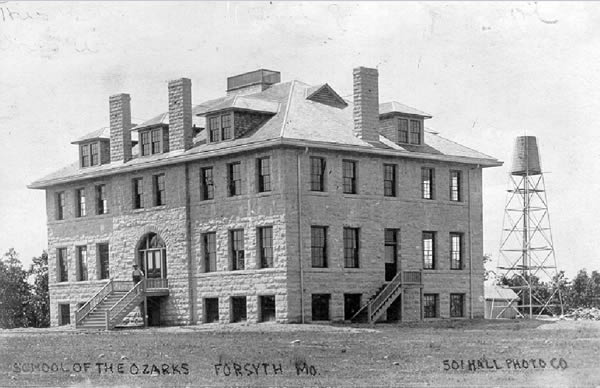 School of the Ozarks' original building in Forsyth, Missouri