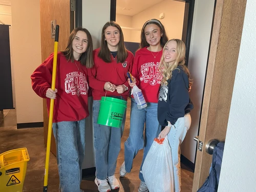 Students at orientation day